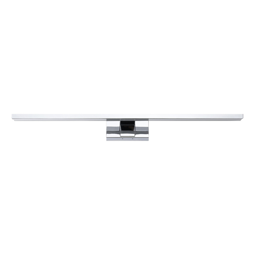 Lampe de miroir LED - chrome - 60x5x13cm - 1x10W - 3000/4000/6500K - IP44