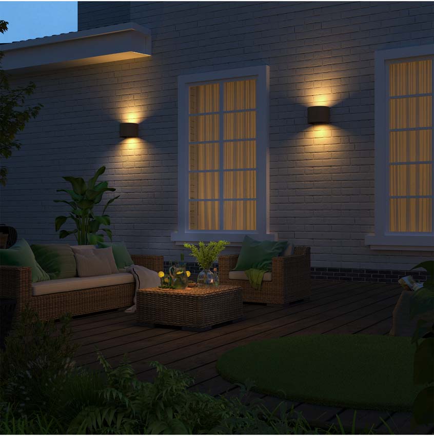 Applique murale - Rouille - 13,5x10x11,5cm - LED intégrée - 1x7W - 3000K
