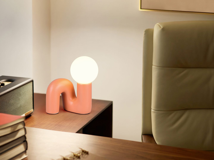 Lampe de table Quinn - orange - H21,5cm - G9 - 1x5W - ampoule excl.