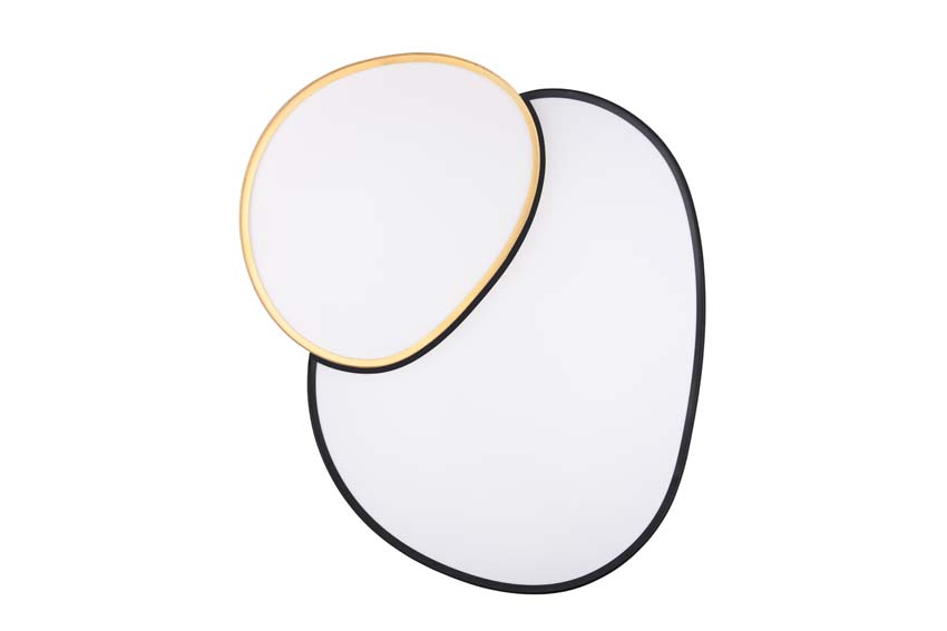 Plafondlamp - zwart/goud - 77x63,5cm - dimbaar - LED - 1x45W - 2700-6500K - afstandsbediening
