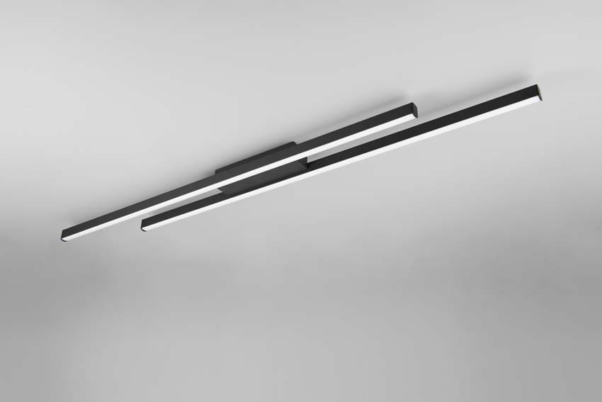 Plafonnier - Noir - 110x8x5cm - LED - 1x22W - 3000K