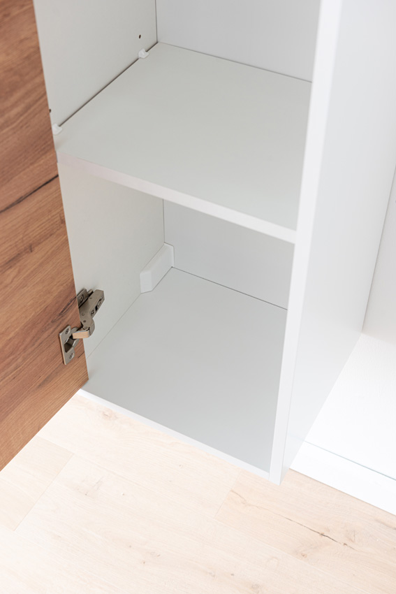 Kolomkast Treviso eik/wit hangend 160x35x30cm