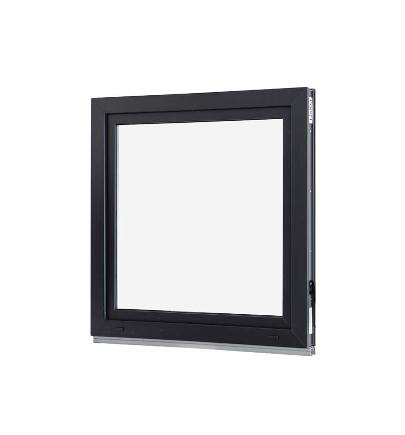 1-VAN Châssis oscillo-battant pvc Elegant noir/noir B1000xH1000 mm G