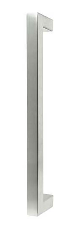 Porte couliss.verre séc.8mm mat et 4lign+rail et tirant carré inox 32c