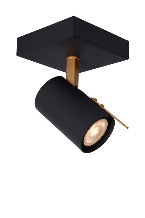 Wandspot - zwart/goud - GU10 - 5W