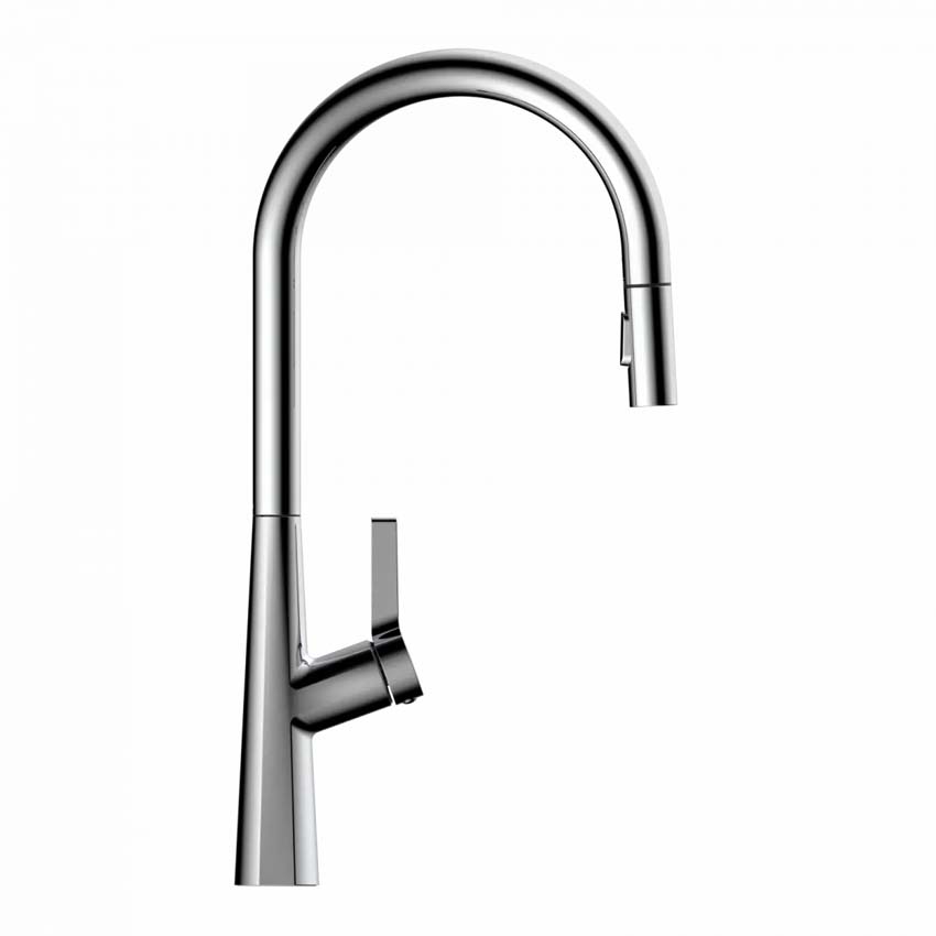 Robinet de cuisine Wasserwerk WK 9 Sphere chrome avec bec extractible