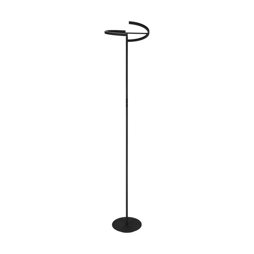 Lampadaire - Noir - H180cm - Dimmable - LED - 1x17W - 3000K