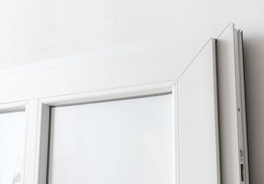 Porte extérieure Lumeo PVC vitrage mat blanc 1000x2000mm gauche