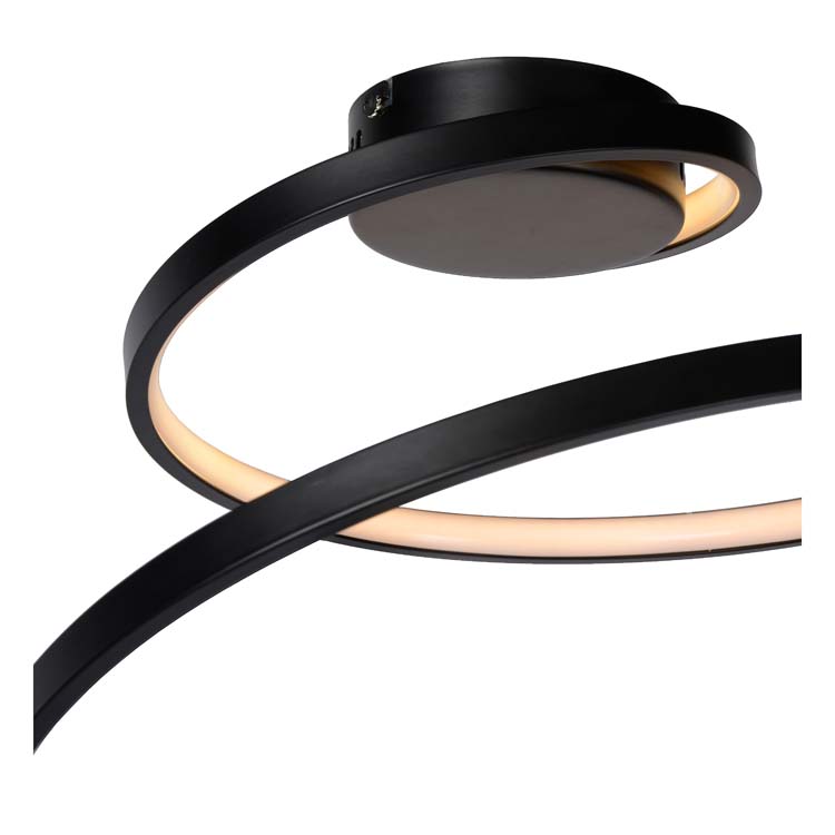 Plafonniére - zwart - Ø46cm - dimbaar - LED - 24W - 3000K