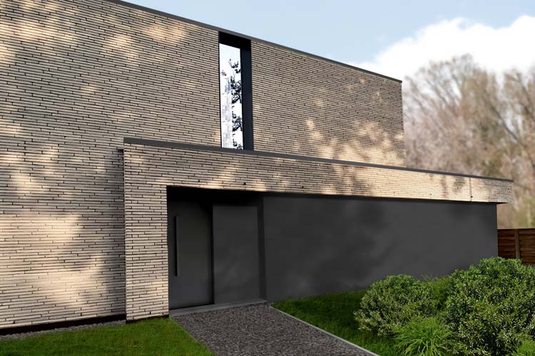 Gevelpaneel FLUX facade rigid 2605x305x6mm antraciet
