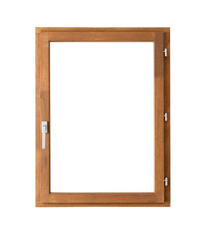 Fenêtre tournante à 1 vantail Trae bois Meranti 55mm naturel L1000xH1400mm ouvrant à droite