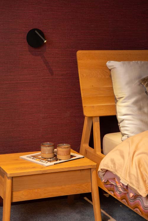 Lampe de lit/Applique - noir - Ø10,2cm - LED 1x2W - 3000K - magnétique - rechargeable