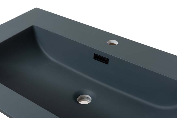 Lavabo Mick gris foncé 80x46x1,6cm