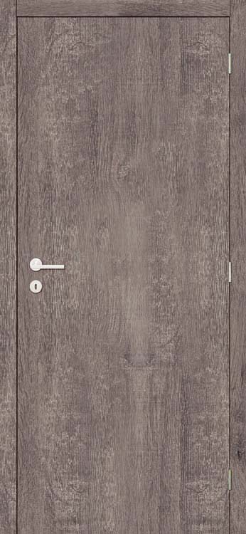 Porte intérieure complète Vintage Mont-Ventoux gris foncé 201,5x73cm tubulaire réversible + châssis 16,5cm