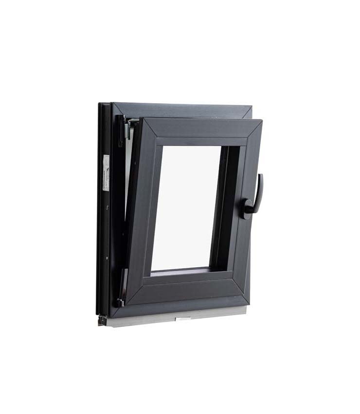 1-VAN Châssis oscillo-battant pvc Elegant noir/noir B500xH600 mm G mat 1-VAN Châssis oscillo-battant pvc Elegant noir/noir B500xH600 mm G mat