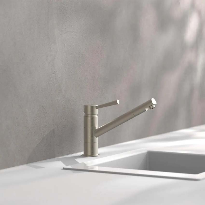 Robinet de cuisine Fay inox-look