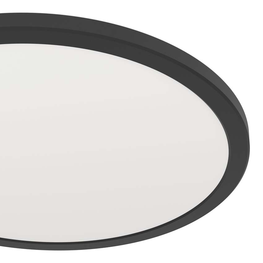 Plafonnier  - Noir - Ø38cm - Dimmable - LED - 1x24W - 2700-6500K - télécommande