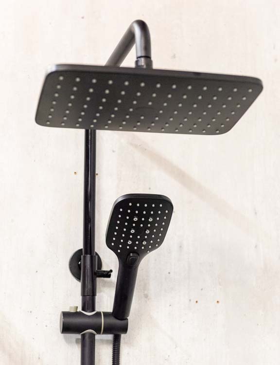 Colonne de baignoire et douche Magali noir mat