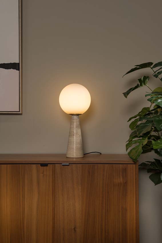 Lampe de table - 1xE27 - Opale