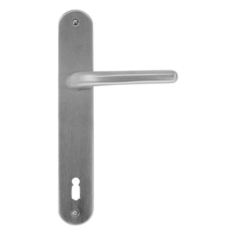 Poignée de porte ancona look inox plaque