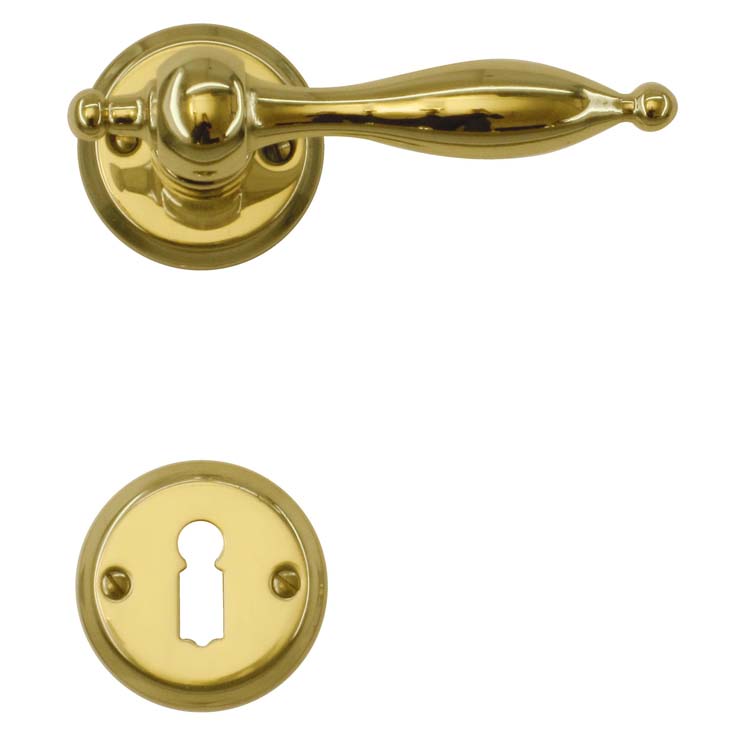 Poignée de porte pro adria cuivre rosace barbe