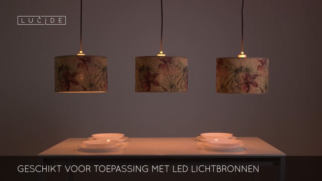 Lucide TANSELLE - Suspension - 3xE27 - Multicolor Lucide TANSELLE - Suspension - 3xE27 - Multicolor