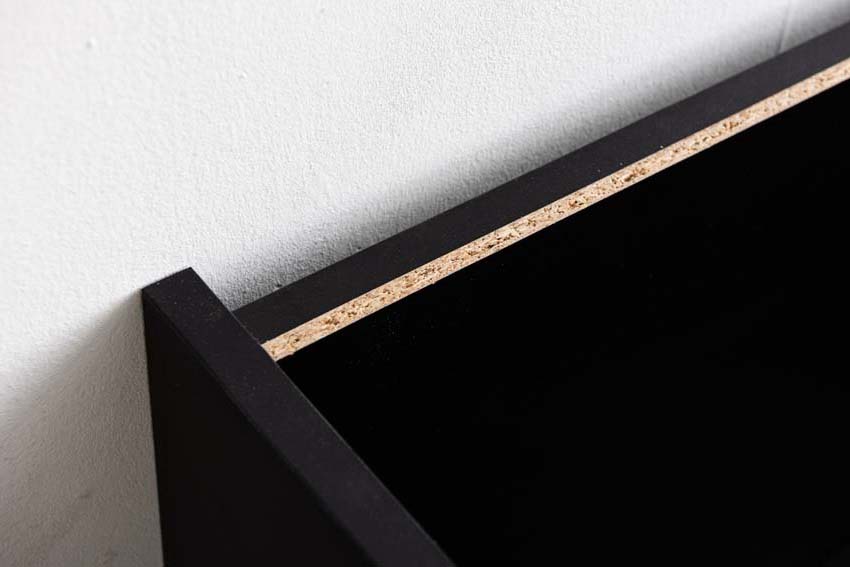 Armoire de cuisine d'angle Plenti chêne/noir 112cm droite