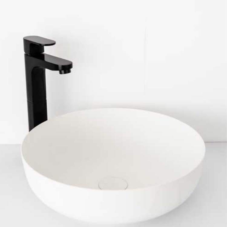 Witte ronde wastafel