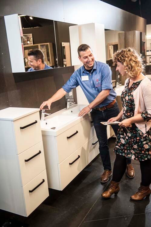 Klantenservice in de showroom Zelfbouwmarkt