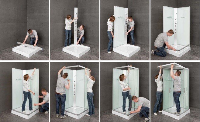 cabine-de-douche-pose